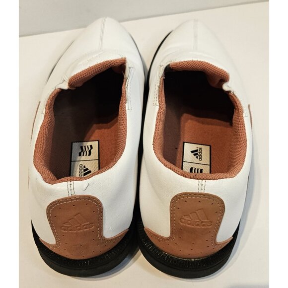 Women's Adidas Golf Shoes Size 10 Slip On White & Brown - Picture 4 of 13